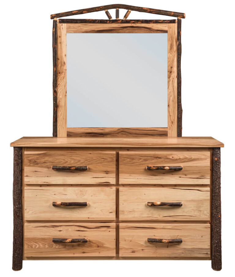 1645 Hickory 6 Drawer Dresser Hickory Natural Front View