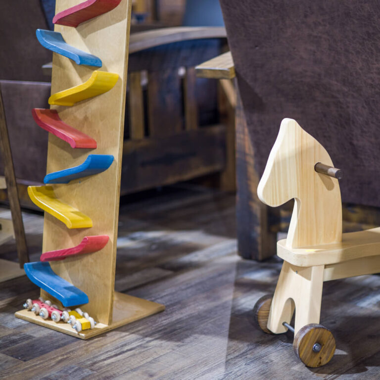 Nathan Satran wooden horse marble roller