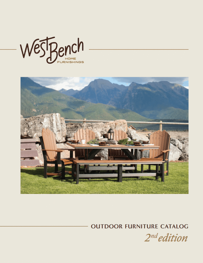 West Bench Outdoor Furniture Catalog cover image