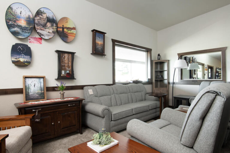 couch display at west bench home furnishings