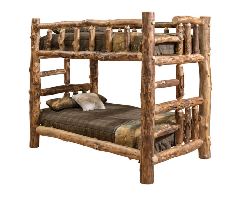 log bunk bed