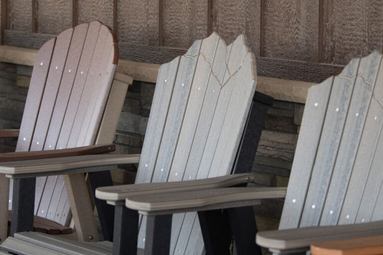 poly chairs on the porch of west bench home furnishings