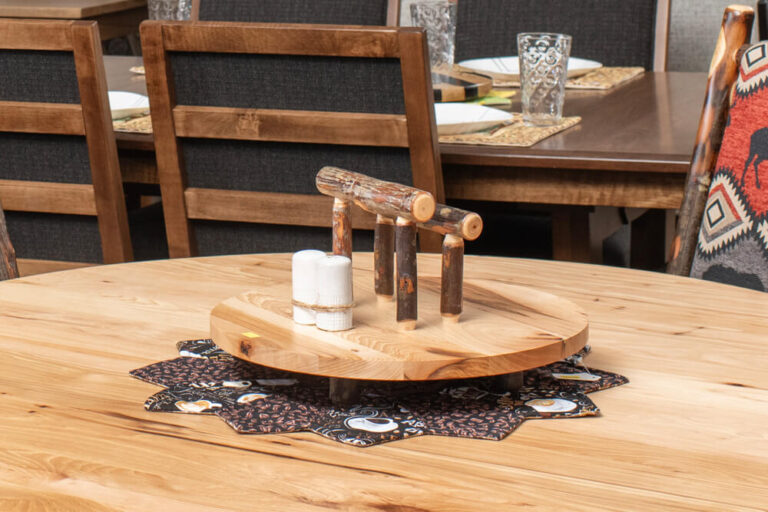 wooden napkin holder on table at west bench home furnishings