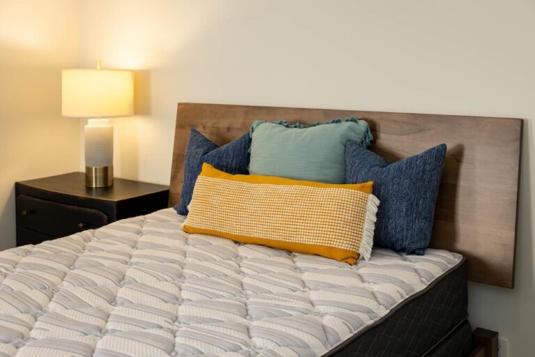 Heartland Mattress Sapphire-Emerald mattress in a finished bedroom