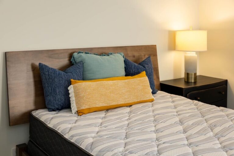 Heartland Mattress Sapphire-Emerald mattress in a finished bedroom