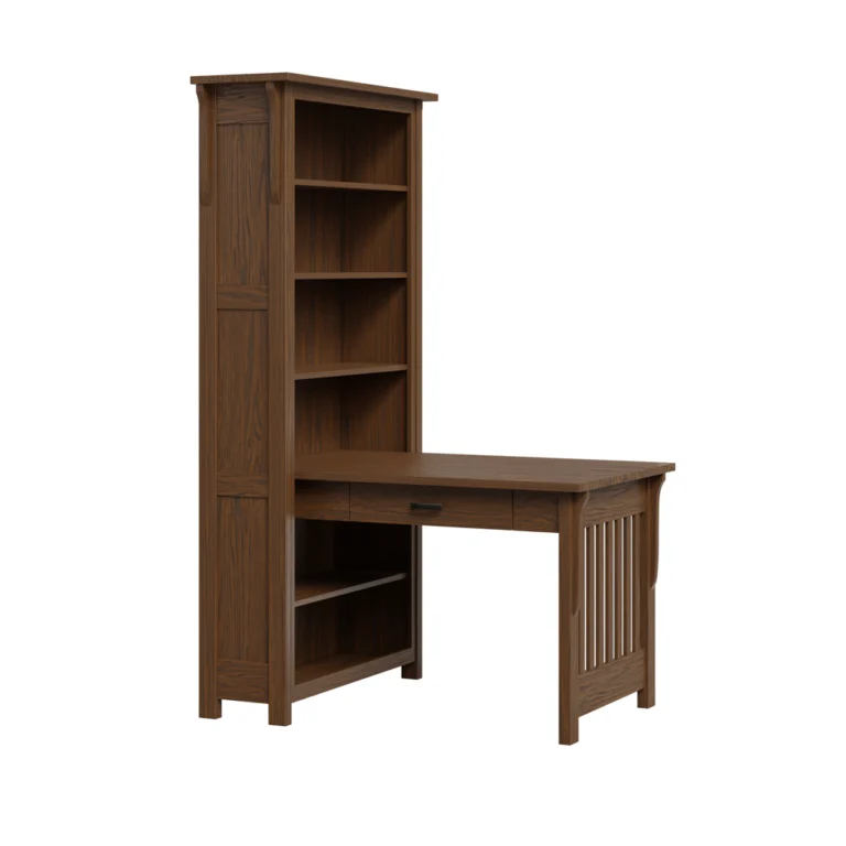 office bookcases LNW bostonBoston-Bookcase Desk-Red Oak-FC-Earthtone
